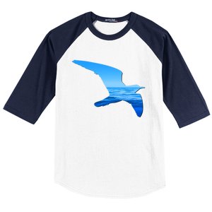 Seagull Lovers Silhouette Earth Day And Ocean Week Gift Baseball Sleeve Shirt