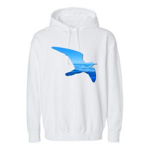 Seagull Lovers Silhouette Earth Day And Ocean Week Gift Garment-Dyed Fleece Hoodie