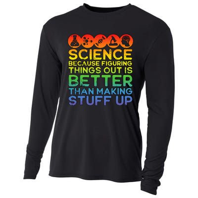 Science Lover Science Teacher Science Is Real Science Cooling Performance Long Sleeve Crew