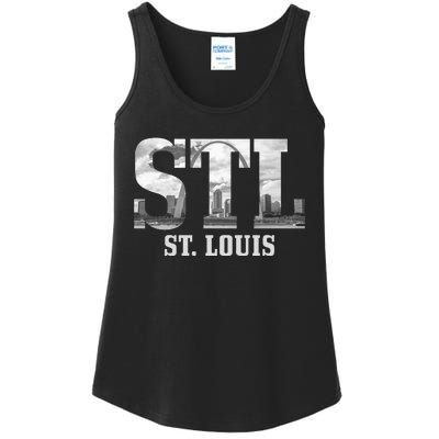 St. Louis Stl Skyline Pride Missouri Vintage Ladies Essential Tank