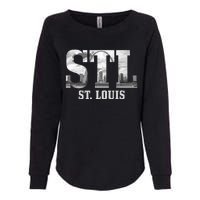 St. Louis Stl Skyline Pride Missouri Vintage Womens California Wash Sweatshirt