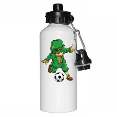 Soccer Leprechaun St Patricks Day Sports Cool Gift Aluminum Water Bottle 