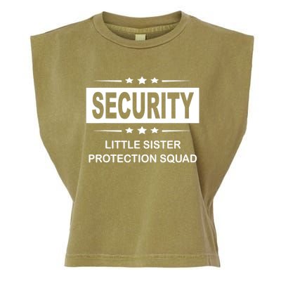 Security Little Sister Protection Squad Garment-Dyed Women's Muscle Tee