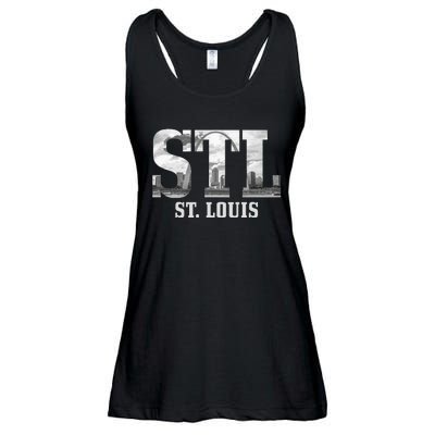 St. Louis STL Skyline Pride Missouri Vintage Ladies Essential Flowy Tank