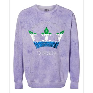 Sierra Leone Sierra Leonean Queen Crown Leonean Pride Colorblast Crewneck Sweatshirt