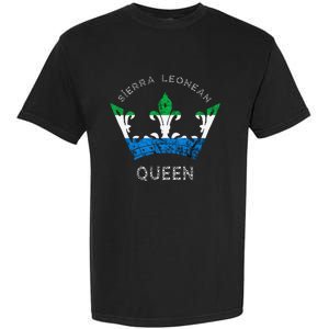 Sierra Leone Sierra Leonean Queen Crown Leonean Pride Garment-Dyed Heavyweight T-Shirt