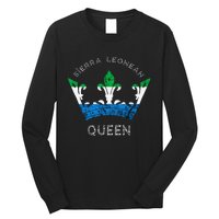 Sierra Leone Sierra Leonean Queen Crown Leonean Pride Long Sleeve Shirt