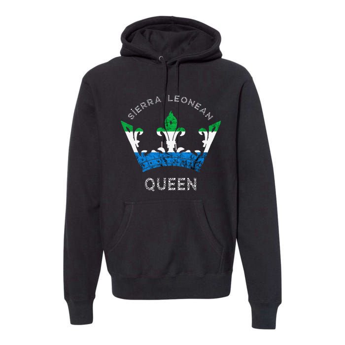 Sierra Leone Sierra Leonean Queen Crown Leonean Pride Premium Hoodie