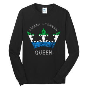 Sierra Leone Sierra Leonean Queen Crown Leonean Pride Tall Long Sleeve T-Shirt