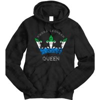 Sierra Leone Sierra Leonean Queen Crown Leonean Pride Tie Dye Hoodie