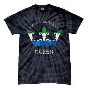 Sierra Leone Sierra Leonean Queen Crown Leonean Pride Tie-Dye T-Shirt