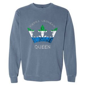 Sierra Leone Sierra Leonean Queen Crown Leonean Pride Garment-Dyed Sweatshirt