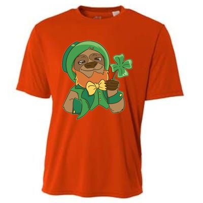 Sloth Leprechaun Cooling Performance Crew T-Shirt