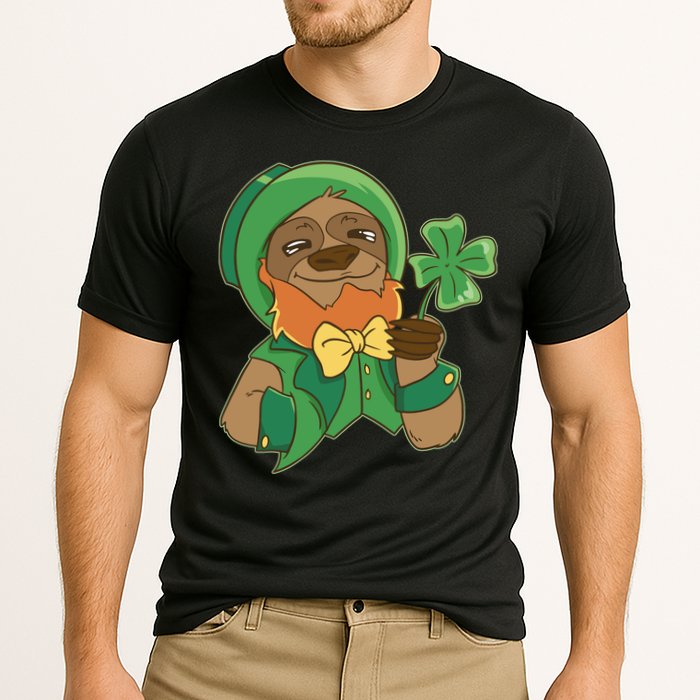 Sloth Leprechaun Cooling Performance Crew T-Shirt
