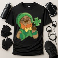 Sloth Leprechaun Cooling Performance Crew T-Shirt