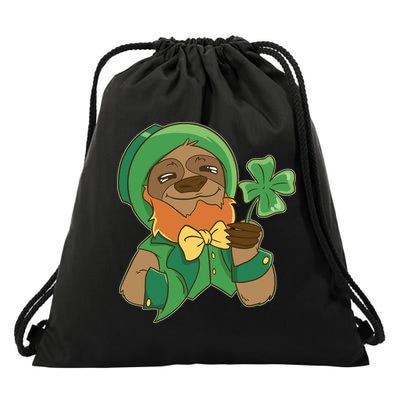 Sloth Leprechaun Drawstring Bag