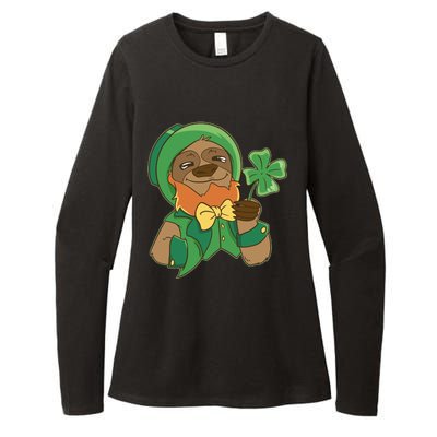 Sloth Leprechaun Womens CVC Long Sleeve Shirt