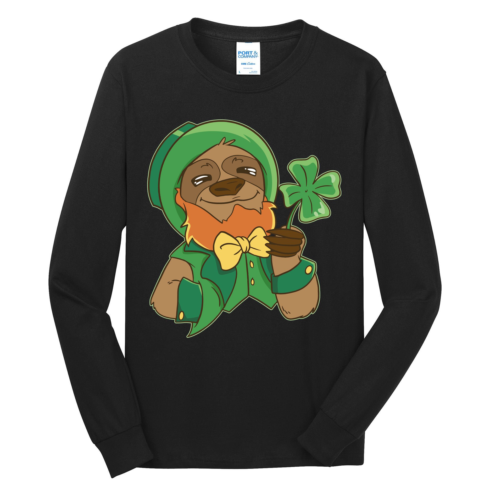 Sloth Leprechaun Tall Long Sleeve T-Shirt