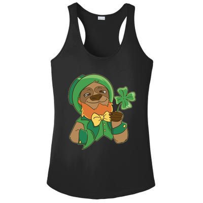 Sloth Leprechaun Ladies PosiCharge Competitor Racerback Tank