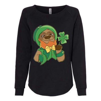 Sloth Leprechaun Womens California Wash Sweatshirt