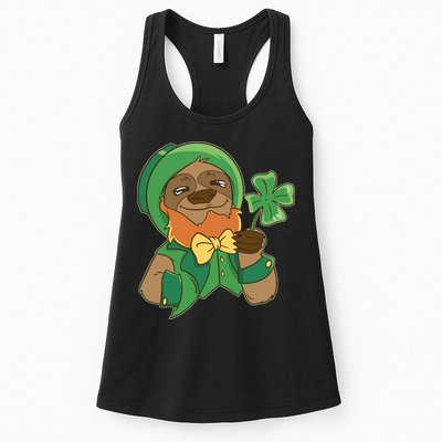 Sloth Leprechaun Womens Tank Top