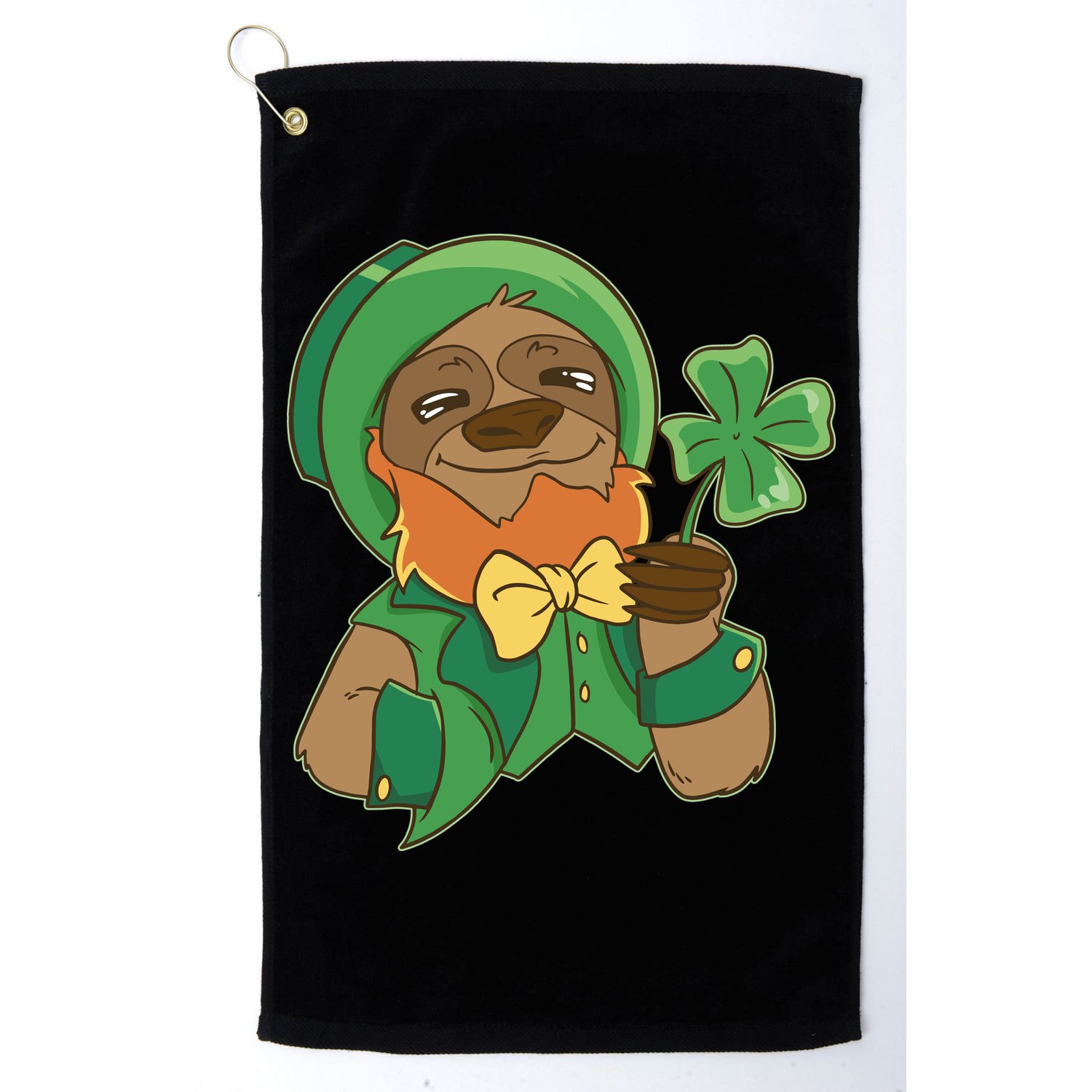 Sloth Leprechaun Golf Towel