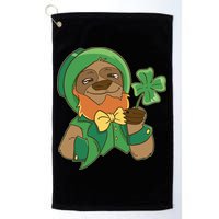 Sloth Leprechaun Golf Towel
