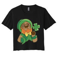 Sloth Leprechaun Women's Crop Top Tee