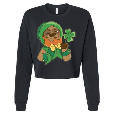 Sloth Leprechaun Cropped Pullover Crew