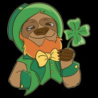 Sloth Leprechaun Cropped Pullover Crew