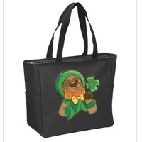 Sloth Leprechaun Zip Tote Bag