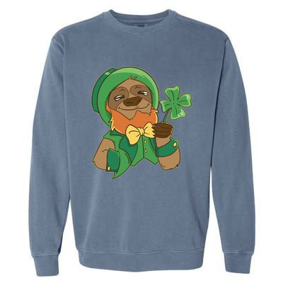 Sloth Leprechaun Garment-Dyed Sweatshirt