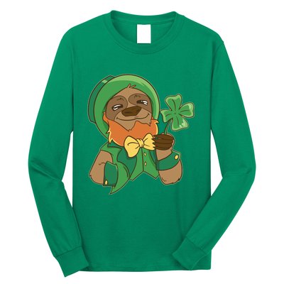 Sloth Leprechaun Long Sleeve Shirt