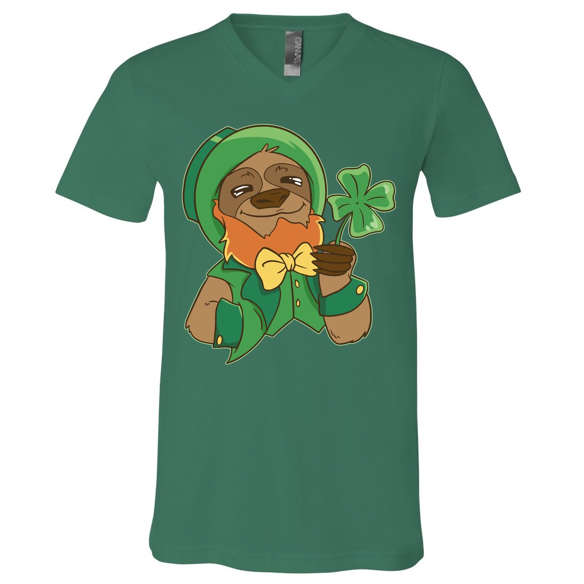 Sloth Leprechaun V-Neck T-Shirt