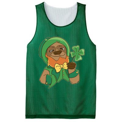 Sloth Leprechaun Mesh Reversible Basketball Jersey Tank