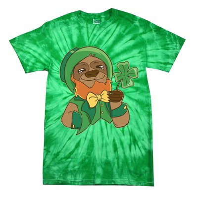 Sloth Leprechaun Tie-Dye T-Shirt