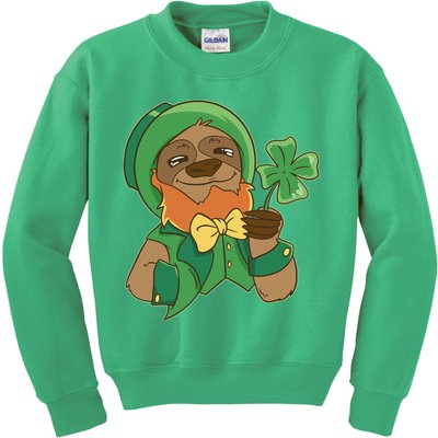 Sloth Leprechaun Kids Sweatshirt