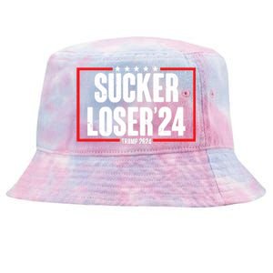 Sucker Loser Trump Biden Debate 2024 Tie-Dyed Bucket Hat