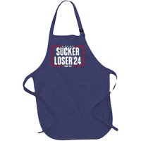 Sucker Loser Trump Biden Debate 2024 Full-Length Apron With Pockets