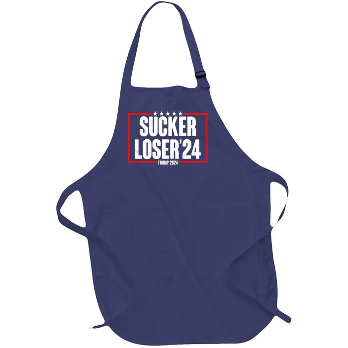 Sucker Loser Trump Biden Debate 2024 Full-Length Apron With Pockets