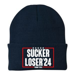 Sucker Loser Trump Biden Debate 2024 Knit Cap Winter Beanie