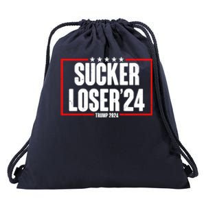 Sucker Loser Trump Biden Debate 2024 Drawstring Bag