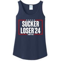 Sucker Loser Trump Biden Debate 2024 Ladies Essential Tank