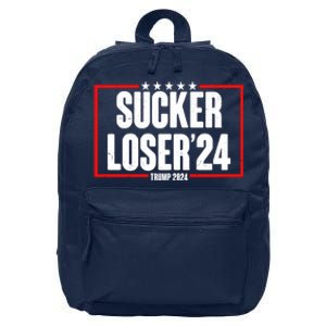 Sucker Loser Trump Biden Debate 2024 16 in Basic Backpack