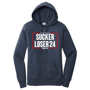 Sucker Loser Trump Biden Debate 2024 Women's Pullover Hoodie