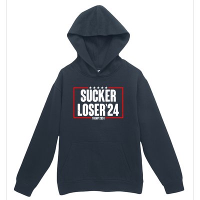 Sucker Loser Trump Biden Debate 2024 Urban Pullover Hoodie