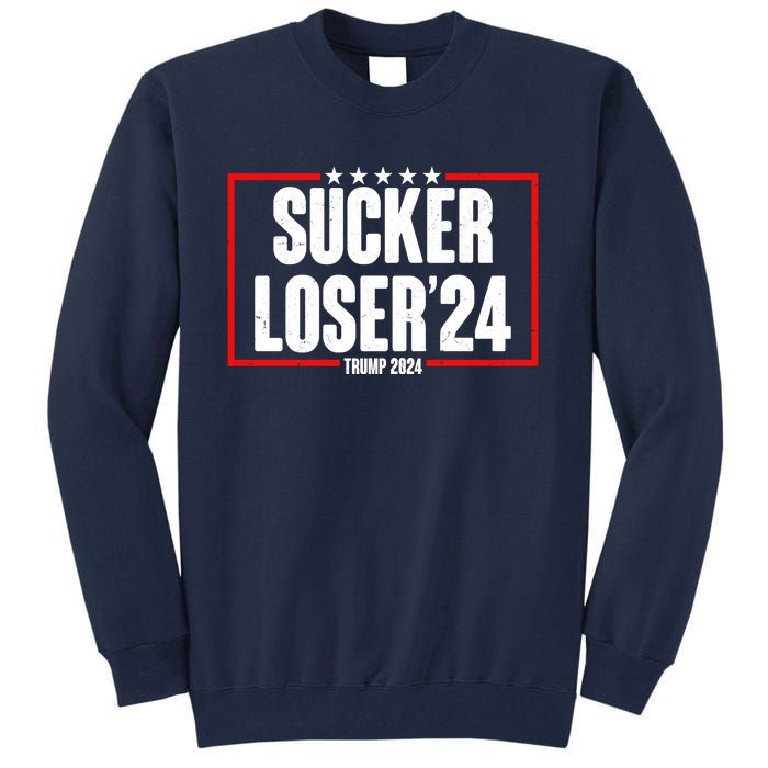 Sucker Loser Trump Biden Debate 2024 Tall Sweatshirt