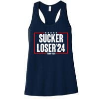 Sucker Loser Trump Biden Debate 2024 Women's Racerback Tank