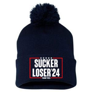 Sucker Loser Trump Biden Debate 2024 Pom Pom 12in Knit Beanie