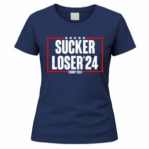 Sucker Loser Trump Biden Debate 2024 Women's T-Shirt